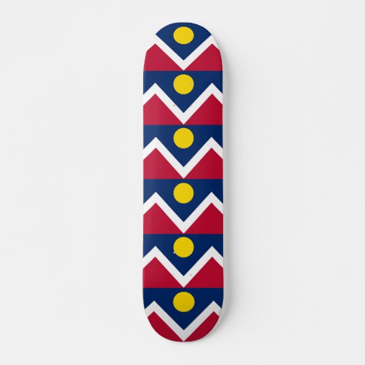 Skateboard mit Flagge von Denver, Colorado (Vorne)