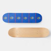 Skateboard mit Flagge von Guam (Horizontal)