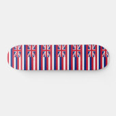 Skateboard mit Flagge von Hawaii (Horizontal)