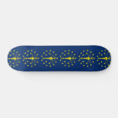 Skateboard mit Flagge von Indiana (Horizontal)