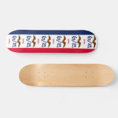 Skateboard mit Flagge von Iowa (Horizontal)