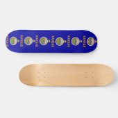 Skateboard mit Flagge von Kansas (Horizontal)