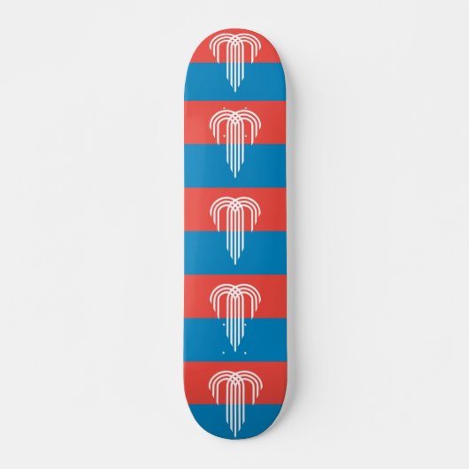Skateboard mit Flagge von Kansas City, Missouri (Vorne)