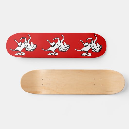 Skateboard mit Flagge von Kent, England (Horizontal)