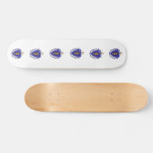 Skateboard mit Flagge von Massachusetts (Horizontal)