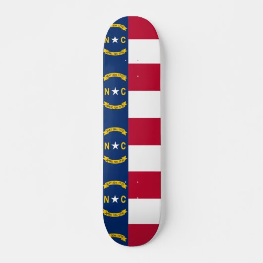 Skateboard mit Flagge von North Carolina (Vorne)