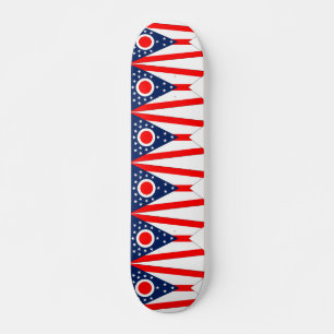 Skateboard mit Flagge von Ohio
