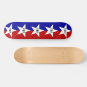 Skateboard mit Flagge von San Antonio, USA (Horizontal)