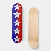 Skateboard mit Flagge von San Antonio, USA (Vorderseite)