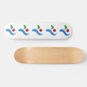 Skateboard mit Flagge von Seoul, Südkorea (Horizontal)