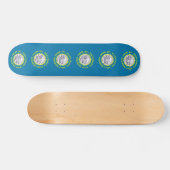 Skateboard mit Flagge von South Dakota (Horizontal)