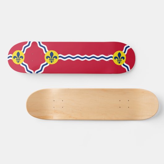 Skateboard mit Flagge von St. Louis, Missouri (Horizontal)