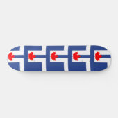 Skateboard mit Flagge von Toronto, Kanada (Horizontal)