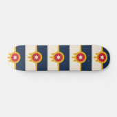 Skateboard mit Flagge von Tulsa, Oklahoma (Horizontal)
