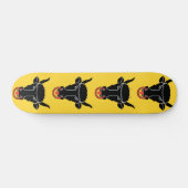 Skateboard mit Flagge von Uri, Schweiz (Horizontal)