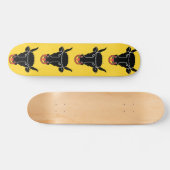 Skateboard mit Flagge von Uri, Schweiz (Horizontal)