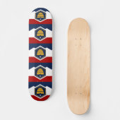 Skateboard mit Flagge von Utah, USA (Vorderseite)