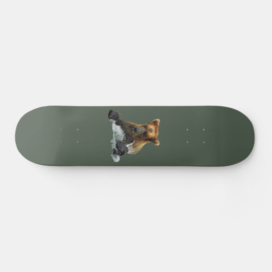 Skateboard mit Grizzlybär (Horizontal)