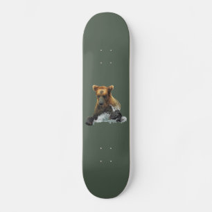 Skateboard mit Grizzlybär