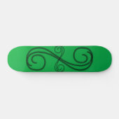 Skateboard mit grünen Kurven (Horizontal)