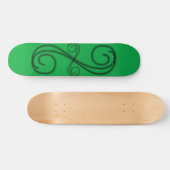 Skateboard mit grünen Kurven (Horizontal)