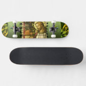 Skateboard mit heilige Rollen-Jesus-Grafik (Horizontal)