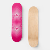 Skateboard mit Herz - Rosa (Vorderseite)