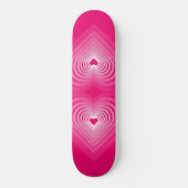 Skateboard mit Herz - Rosa (Vorderseite)