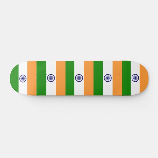 Skateboard mit indischer Flagge (Horizontal)