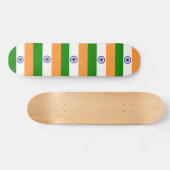 Skateboard mit indischer Flagge (Horizontal)