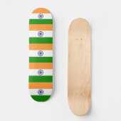 Skateboard mit indischer Flagge (Vorderseite)
