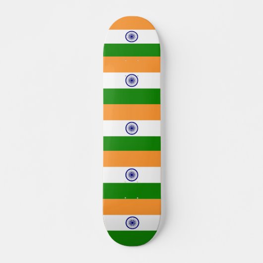 Skateboard mit indischer Flagge (Vorne)