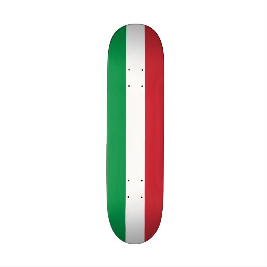 Skateboard mit italienischer Flagge (Vertikal)