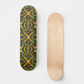 Skateboard mit jamaikanischer Farbgestaltung (Vorderseite)