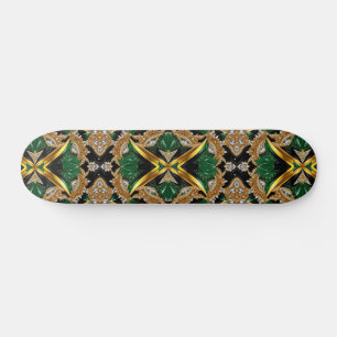 Skateboard mit jamaikanischer Farbgestaltung