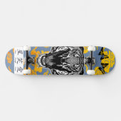 SKATEBOARD MIT JAPANISCHEN TIGER UND GELBEN (Horizontal)