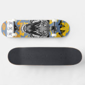 SKATEBOARD MIT JAPANISCHEN TIGER UND GELBEN (Horizontal)