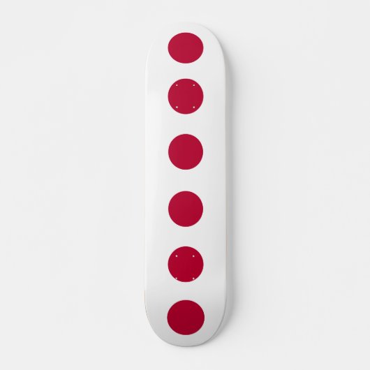 Skateboard mit japanischer Flagge (Vorne)