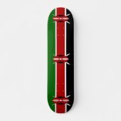 Skateboard mit kenianischer Flagge (Vorne)