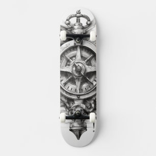 Skateboard mit Kompass