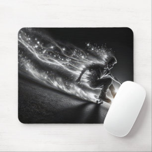 Skateboard mit leichten Wegen Mousepad