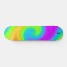 Skateboard mit Monogramm – Psychedelisch