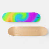 Skateboard mit Monogramm – Psychedelisch (Horizontal)