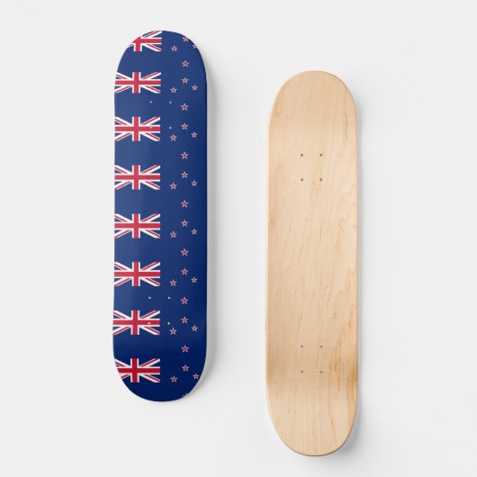 Skateboard mit neuseeländischer Flagge (Vorderseite)