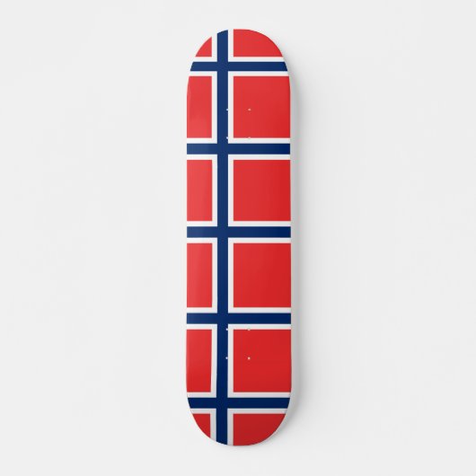 Skateboard mit norwegischer Flagge (Vorne)