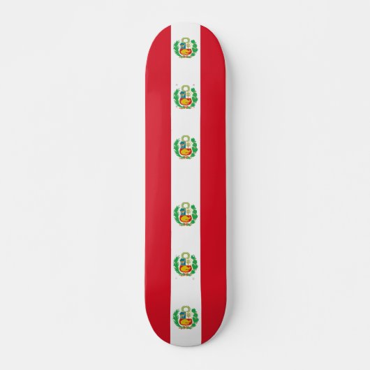 Skateboard mit Peru-Flagge (Vorne)