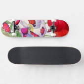 SKATEBOARD MIT POPPIEN UND SCHALTFLÄDEN (Horizontal)