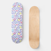 Skateboard mit rosa Flamingo-Druck und tropischen (Vorderseite)