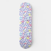 Skateboard mit rosa Flamingo-Druck und tropischen (Vorderseite)
