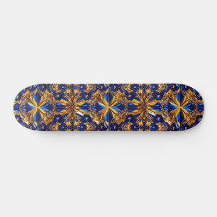 Skateboard mit schwedischem Farbdesign